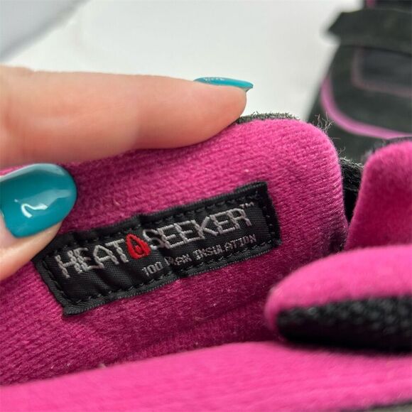 The North Face Girls' Winter Boots Size 6 Black and Pink Waterproof Insulated - Picture 13 of 15